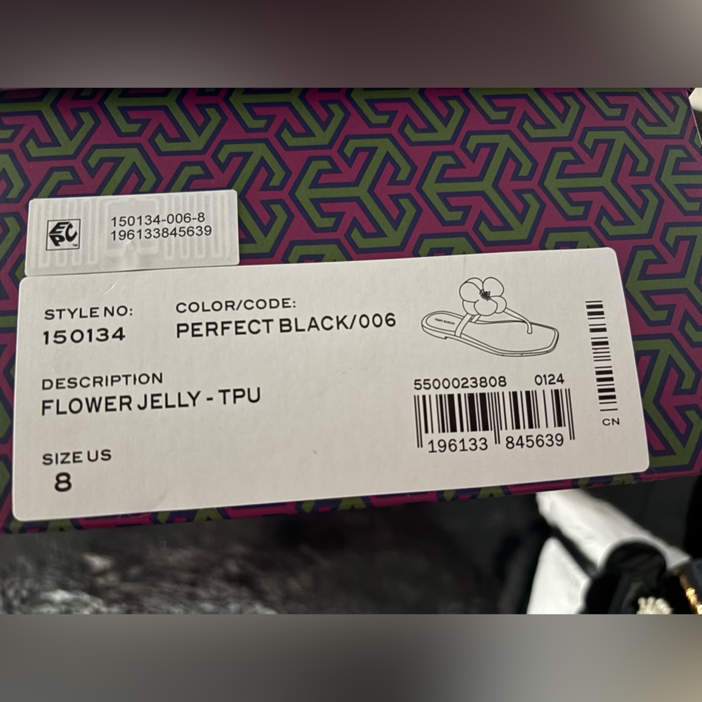 NIB Tory Burch Flower Jelly TPU Sandals - Picture 8 of 8